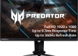 Acer Predator X25 bmiiprzx 25, FHD, IPS, 360Hz, 0.3ms Gaming Monitor
