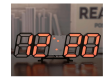Alarm Clock Digital Alarm Clock with Led Night Light - Black glows orange