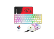 ZIYOU LANG T60 Gaming Keyboard 60% & Mouse & Mouse pad Combo - White / Red Switch